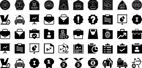 Port Icon Set Isolated Silhouette Solid Icons With Port, Icon, Set, Vector, Cargo, Line, Ship Infographic Simple Vector Illustration