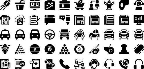 Port Icon Set Isolated Silhouette Solid Icons With Vector, Icon, Line, Port, Set, Ship, Cargo Infographic Simple Vector Illustration