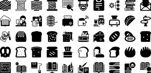 Read Icon Set Isolated Silhouette Solid Icons With Education, Illustration, Symbol, Book, Design, Vector, Icon Infographic Simple Vector Illustration