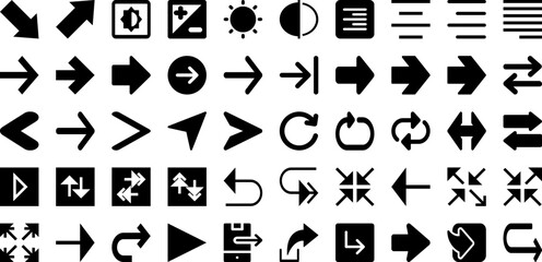 Right Icon Set Isolated Silhouette Solid Icons With Symbol, Sign, Right, Line, Vector, Icon, Choice Infographic Simple Vector Illustration