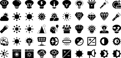 Right Icon Set Isolated Silhouette Solid Icons With Sign, Right, Icon, Choice, Symbol, Vector, Line Infographic Simple Vector Illustration