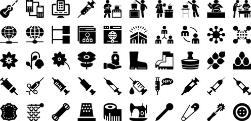 Ring Icon Set Isolated Silhouette Solid Icons With Symbol, Icon, Ring, Wedding, Isolated, Sign, Vector Infographic Simple Vector Illustration