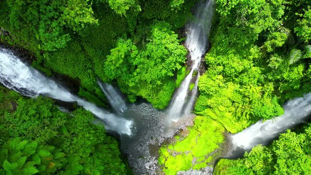Bali Fiji Waterfall is Bali Places of Interest which contains information about Triple waterfalls located in Lemukih village, Sawan, Buleleng.
