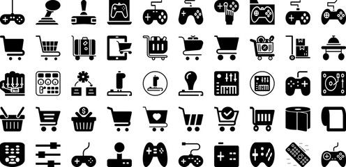 Roll Icon Set Isolated Silhouette Solid Icons With Sign, Vector, Set, Icon, Line, Outline, Roll Infographic Simple Vector Illustration