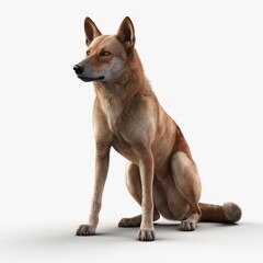 dog, animal, pet, puppy, white, cute, canine, isolated, portrait, brown, mammal, domestic, breed, animals, looking, studio, pets, young, happy, friend, white background, tongue, adorable, shiba, doggy