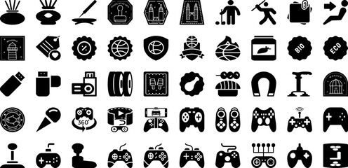 Stick Icon Set Isolated Silhouette Solid Icons With Illustration, Vector, Symbol, Sign, Icon, Stick, Set Infographic Simple Vector Illustration