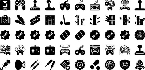 Stick Icon Set Isolated Silhouette Solid Icons With Stick, Vector, Icon, Symbol, Illustration, Sign, Set Infographic Simple Vector Illustration