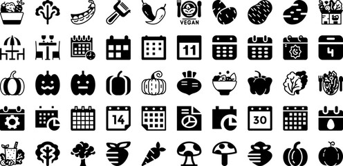 Table Icon Set Isolated Silhouette Solid Icons With Icon, Symbol, Room, Table, Office, Vector, Design Infographic Simple Vector Illustration