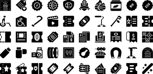 Tick Icon Set Isolated Silhouette Solid Icons With Vector, Symbol, Tick, Sign, Icon, Check, Correct Infographic Simple Vector Illustration