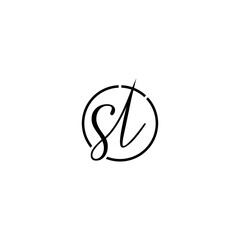 logo St & circle luxury color black