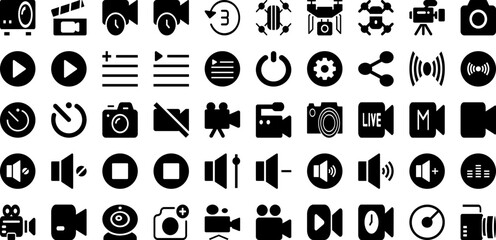 Time Icon Set Isolated Silhouette Solid Icons With Icon, Hour, Watch, Clock, Graphic, Symbol, Time Infographic Simple Vector Illustration