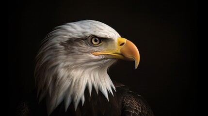 Bald eagle, national symbol of America. AI generated.
