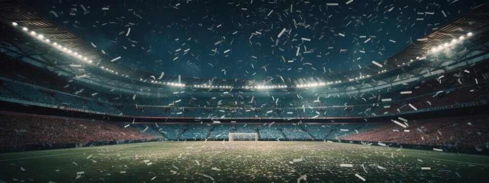 picture of Big soccer stadium generative AI