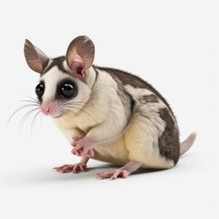 Obraz premium sugar glider, pet, animal, kitten, isolated, dog, white, feline, sphynx, breed, domestic, funny, studio, portrait, puppy, animals, hairless, pedigreed, rex, cornish rex, mammal, white background, cute