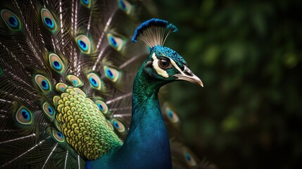 Stunning Peacock Display: Vibrant Colors! AI Generated