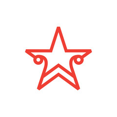 Star line modern creative simple logo