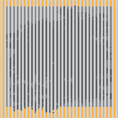 striped background with gray and orange border 
