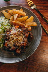 rice with broccoli and potatoes