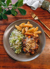 rice with broccoli and potatoes