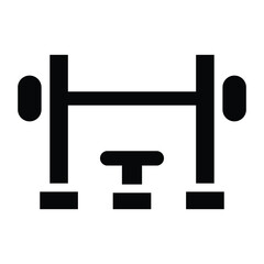 weightlifter glyph icon illustration vector graphic