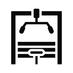 gym machine glyph icon illustration vector graphic