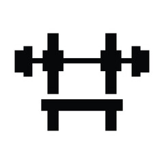 bench press glyph icon illustration vector graphic