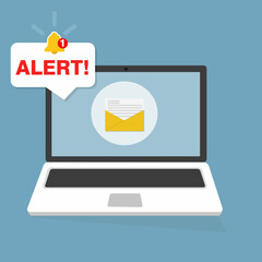 coputer alert email messaggio