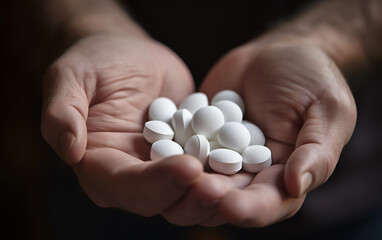 Tablets in hand, representing a commitment to one's health and vitality