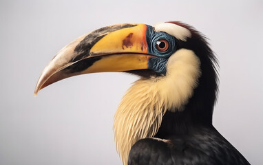 Indian bird hornbill. Generative AI