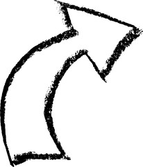 Chalk Texture Up Arrow Sign