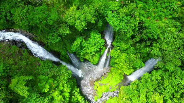 Bali Fiji Waterfall is Bali Places of Interest which contains information about Triple waterfalls located in Lemukih village, Sawan, Buleleng.
