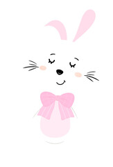 Cute Rabbit, White Bunny, Easter Bunny Cartoon Animals