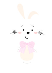 Cute Rabbit, White Bunny, Easter Bunny Cartoon Animals