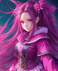 Naklejka premium Cute anime girl portrait | Anime Concept | Generated by Ai Generative