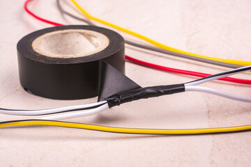 Using vinyl electrical tape with electricity wires