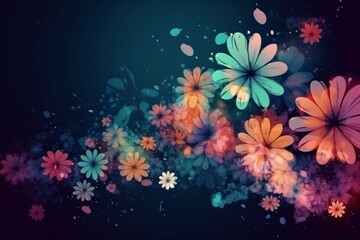 blossom closeup background leaf bloom plant nature flower beautiful spring floral. Generative AI.