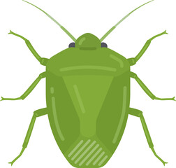 緑色のカメムシのイラスト