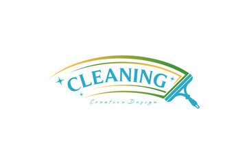 modern cleaning icon for cleaning service logo design - obrazy, fototapety, plakaty