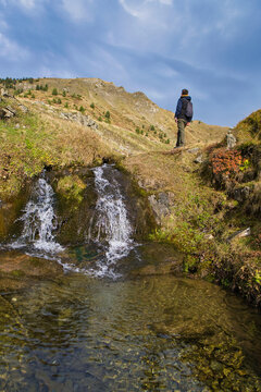 hiking in the mountains
