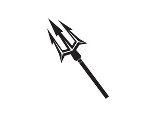 trident icon vector isolated on white