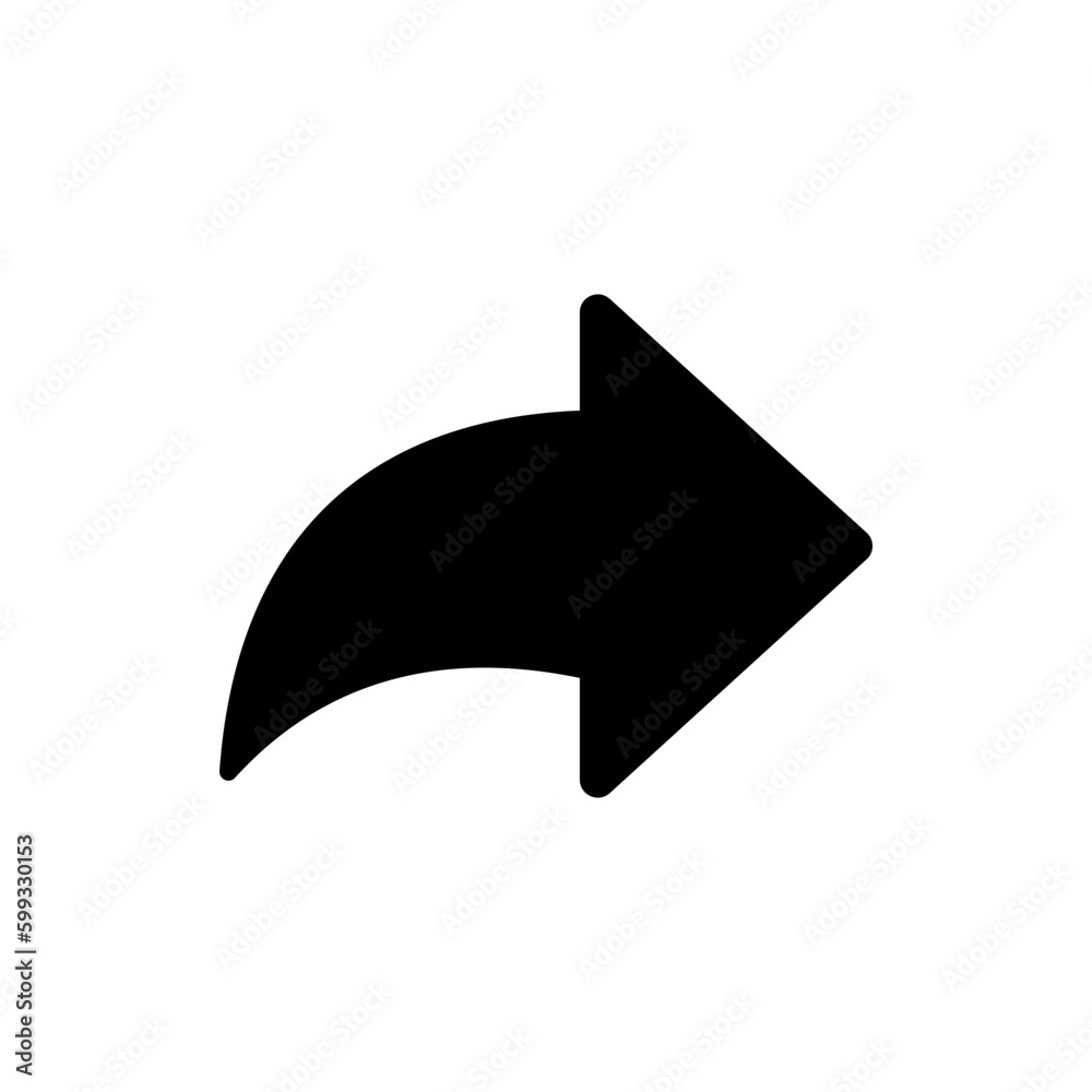 Poster share arrow icon reply send forward icons with curved arrow