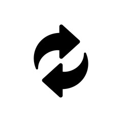 Two arrows spin icon. Recycle icon, refresh icons. sync repeat and reload arrow icon symbol convert button sign