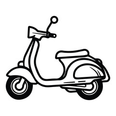 Scooter Flat Icon Isolated On White Background