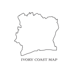 Foto op Canvas ivory coast map icon © akhmad