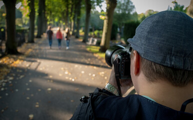 Photographer during picture taking