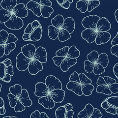 Flowers on Navy