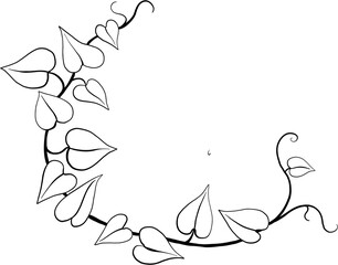Simplicity ivy freehand drawing