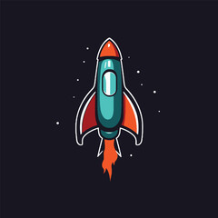 Rocket Launch Symbol logo