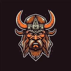 Vector Graphic of Viking God Odin in Helmet