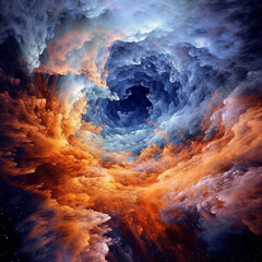sunset in the mountains - Generated by Artificial Intelligence